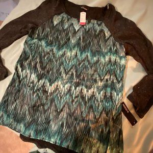 NWT-B-Design PULLOVER SCOOP NECK JERSEY TOP~Med